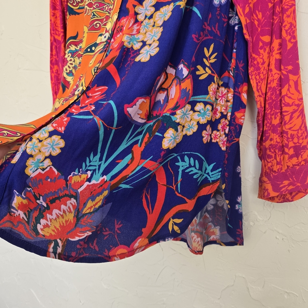 Soft Surroundings Patchwork Embroidered Boho Butt… - image 6